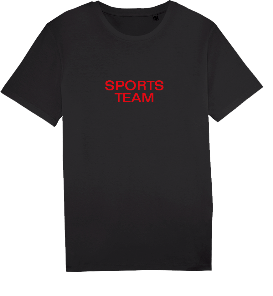 Sports Team - Logo Black Tee. 